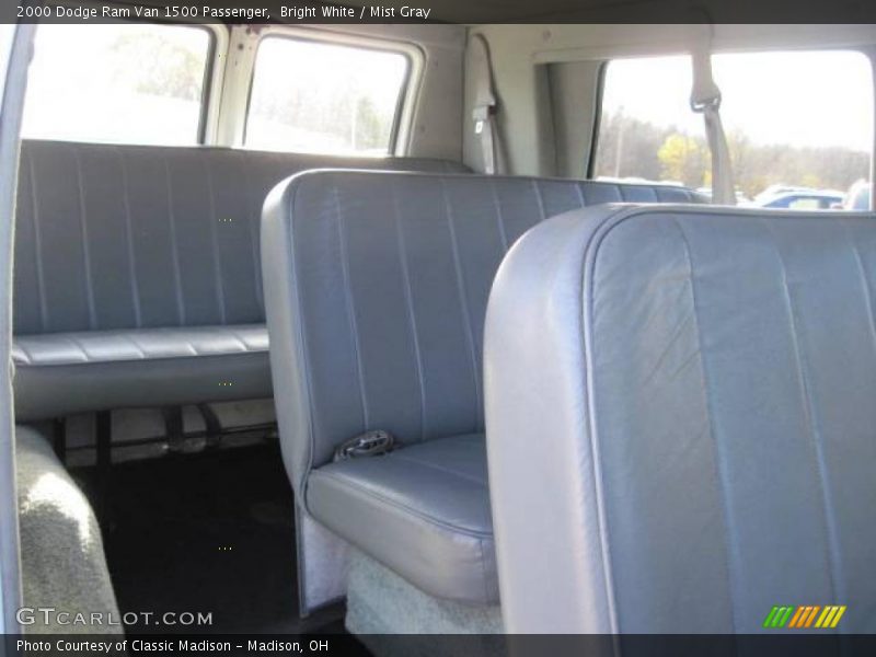 Bright White / Mist Gray 2000 Dodge Ram Van 1500 Passenger