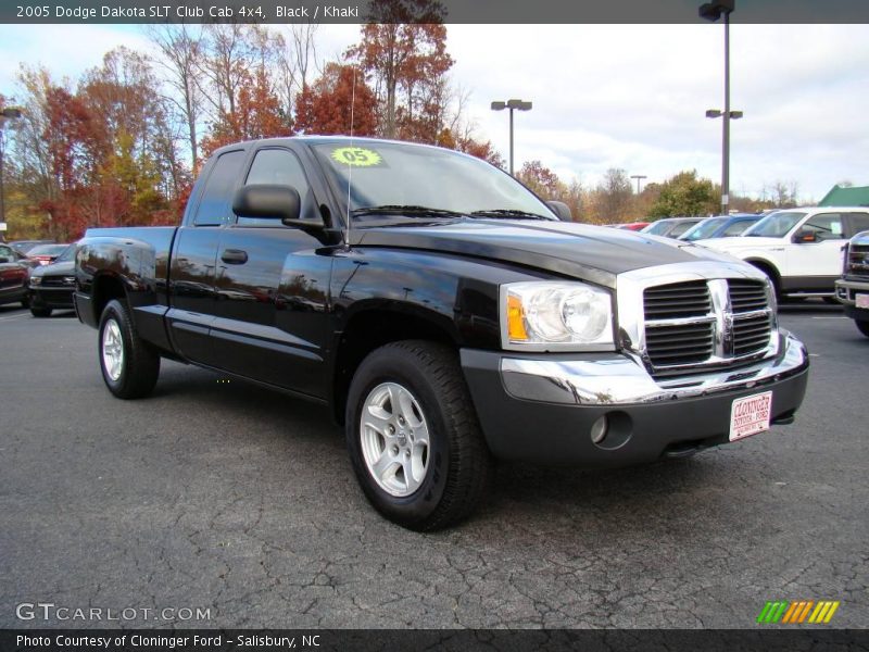 Black / Khaki 2005 Dodge Dakota SLT Club Cab 4x4