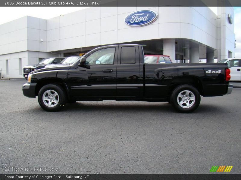 Black / Khaki 2005 Dodge Dakota SLT Club Cab 4x4