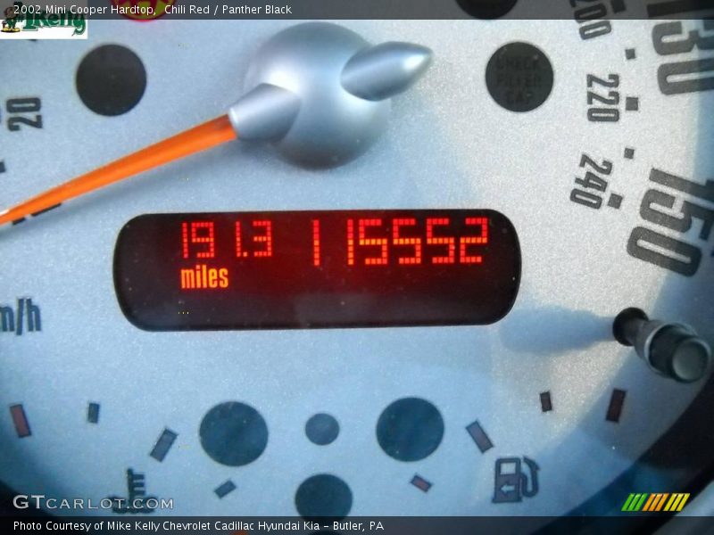 Chili Red / Panther Black 2002 Mini Cooper Hardtop