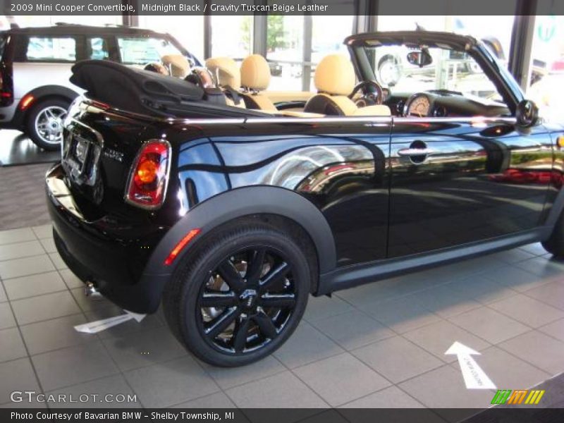Midnight Black / Gravity Tuscan Beige Leather 2009 Mini Cooper Convertible