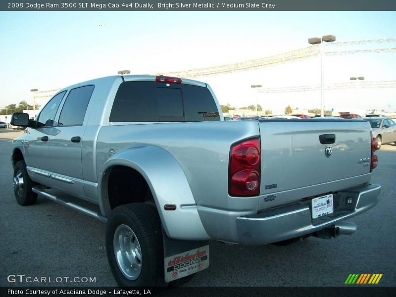 Bright Silver Metallic / Medium Slate Gray 2008 Dodge Ram 3500 SLT Mega Cab 4x4 Dually