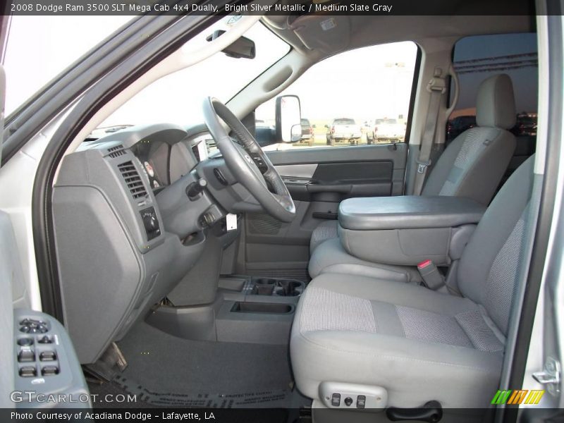 Bright Silver Metallic / Medium Slate Gray 2008 Dodge Ram 3500 SLT Mega Cab 4x4 Dually