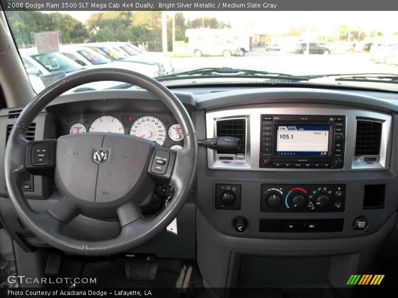 Bright Silver Metallic / Medium Slate Gray 2008 Dodge Ram 3500 SLT Mega Cab 4x4 Dually