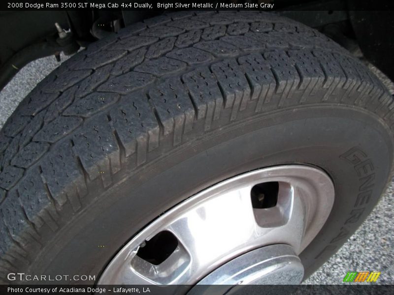 Bright Silver Metallic / Medium Slate Gray 2008 Dodge Ram 3500 SLT Mega Cab 4x4 Dually