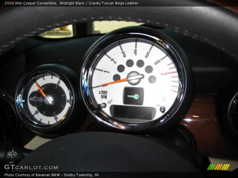 Midnight Black / Gravity Tuscan Beige Leather 2009 Mini Cooper Convertible
