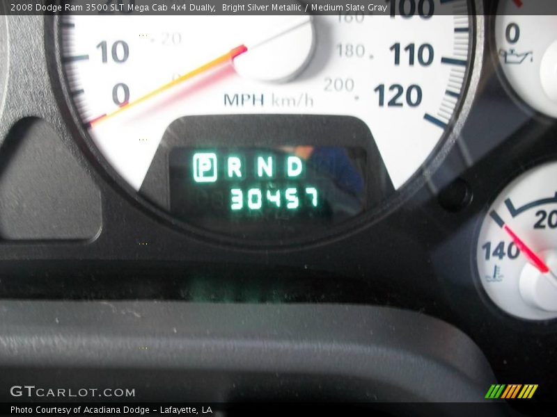Bright Silver Metallic / Medium Slate Gray 2008 Dodge Ram 3500 SLT Mega Cab 4x4 Dually