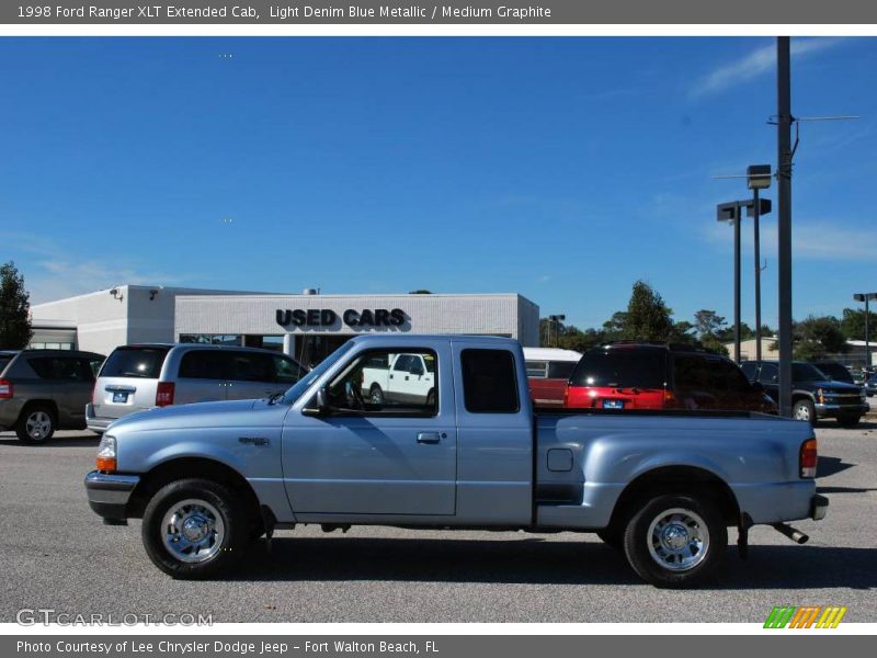 Light Denim Blue Metallic / Medium Graphite 1998 Ford Ranger XLT Extended Cab
