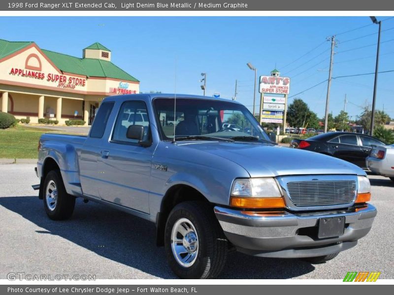 Light Denim Blue Metallic / Medium Graphite 1998 Ford Ranger XLT Extended Cab