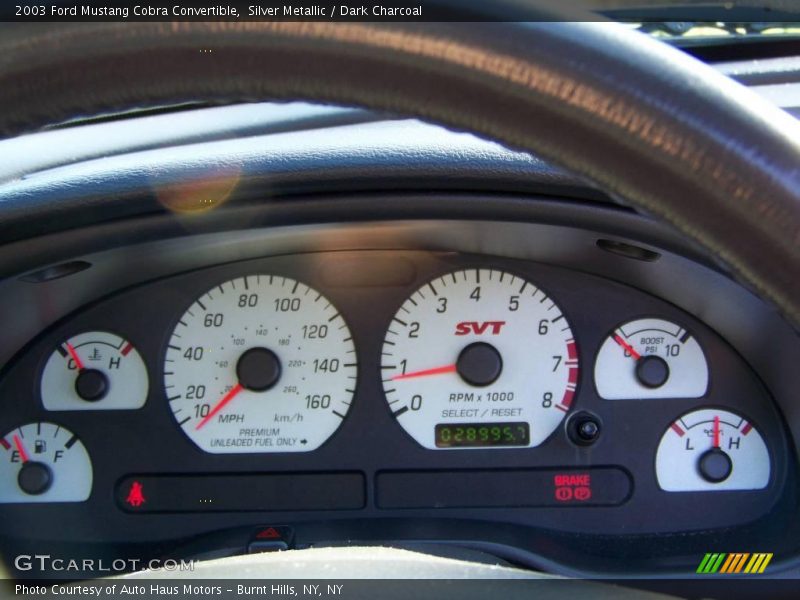 Silver Metallic / Dark Charcoal 2003 Ford Mustang Cobra Convertible