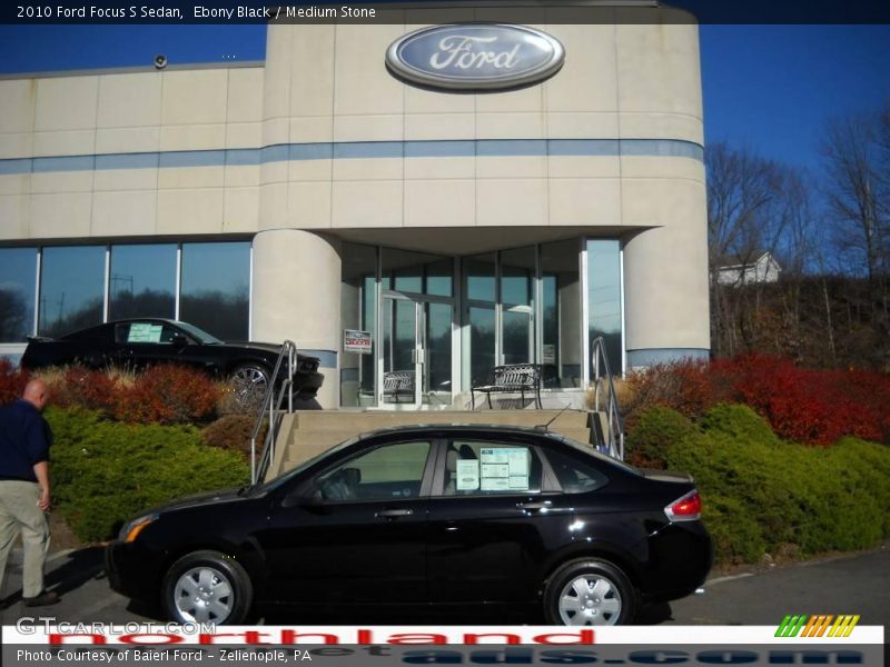Ebony Black / Medium Stone 2010 Ford Focus S Sedan