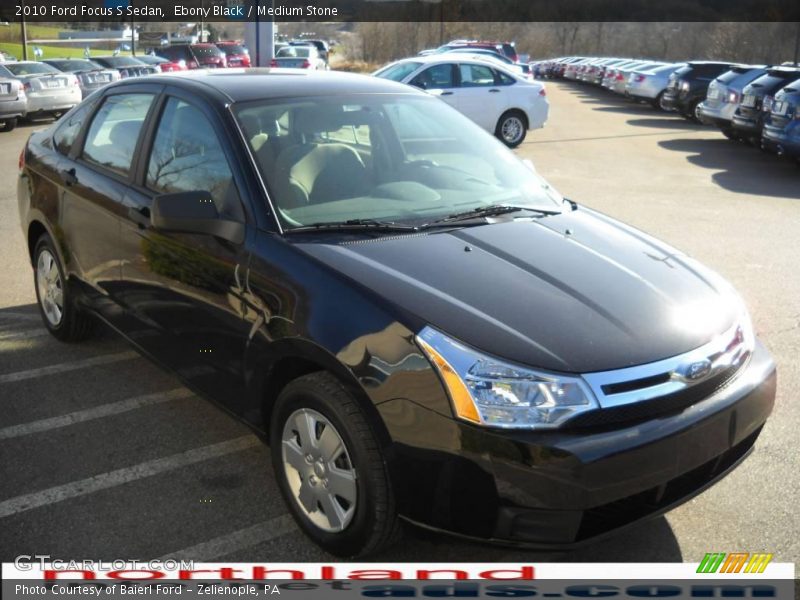 Ebony Black / Medium Stone 2010 Ford Focus S Sedan