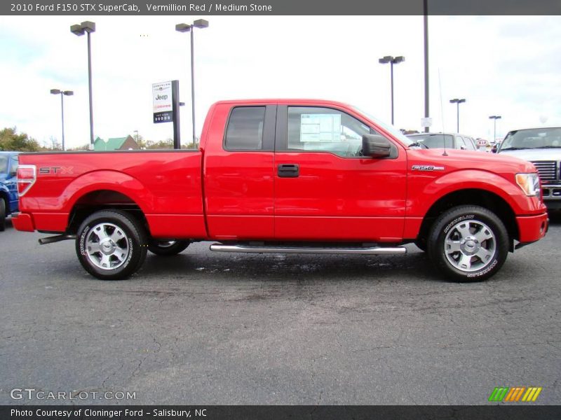 Vermillion Red / Medium Stone 2010 Ford F150 STX SuperCab