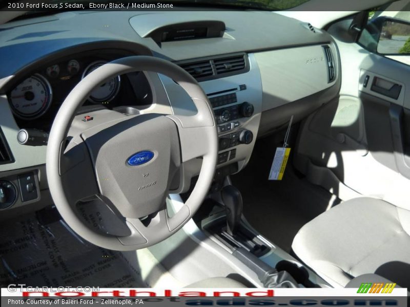 Ebony Black / Medium Stone 2010 Ford Focus S Sedan