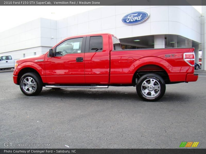 Vermillion Red / Medium Stone 2010 Ford F150 STX SuperCab