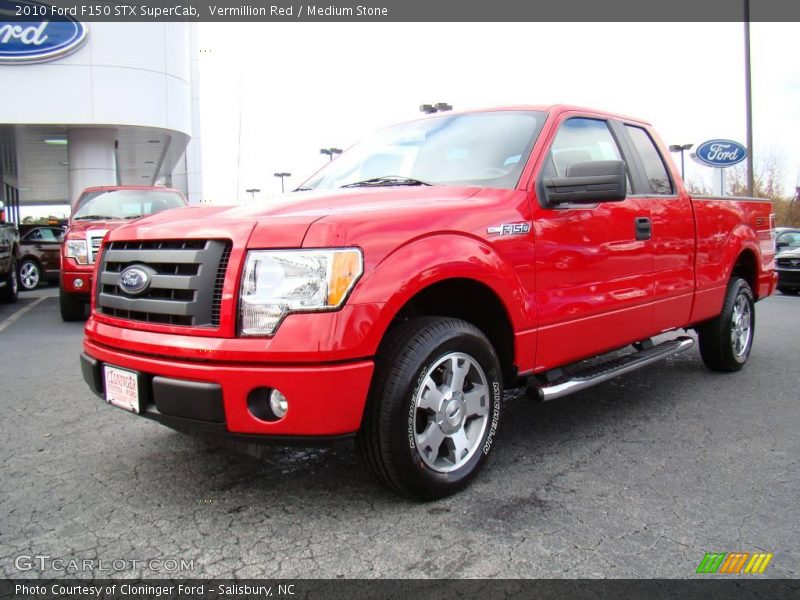Vermillion Red / Medium Stone 2010 Ford F150 STX SuperCab