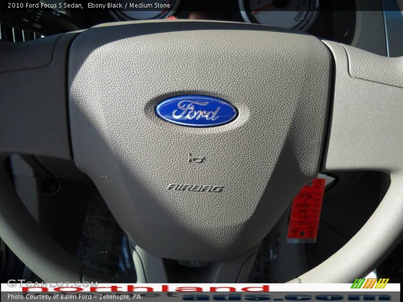 Ebony Black / Medium Stone 2010 Ford Focus S Sedan