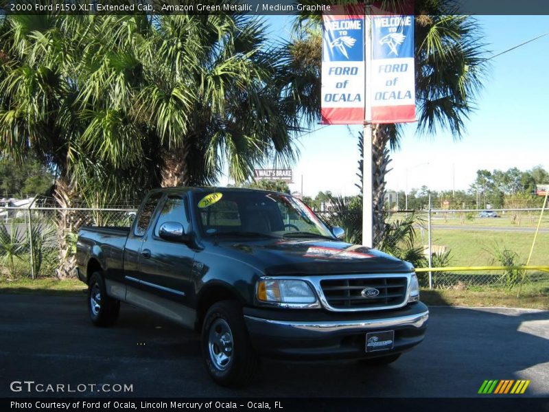 Amazon Green Metallic / Medium Graphite 2000 Ford F150 XLT Extended Cab