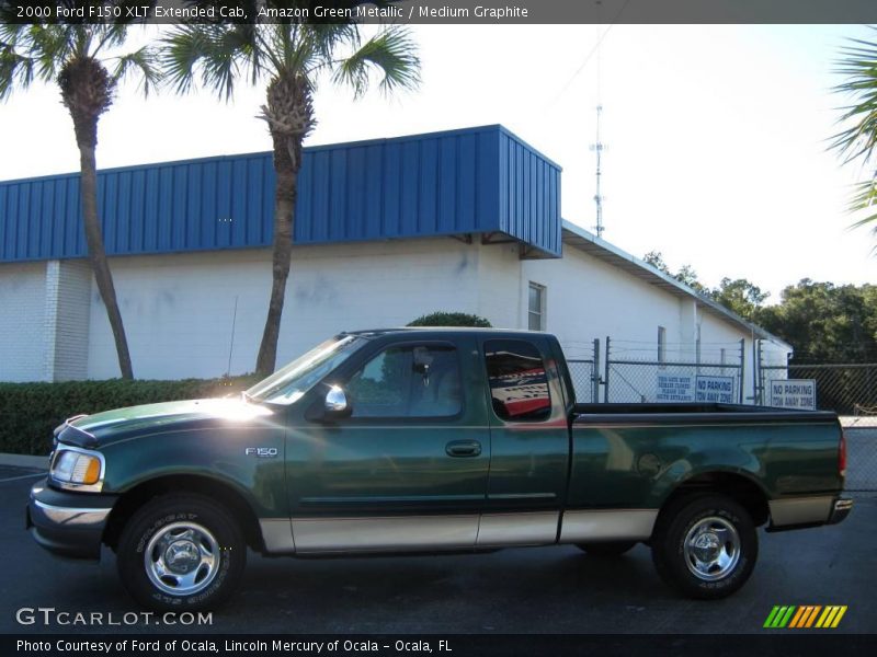 Amazon Green Metallic / Medium Graphite 2000 Ford F150 XLT Extended Cab