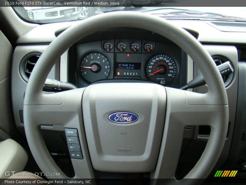 Vermillion Red / Medium Stone 2010 Ford F150 STX SuperCab