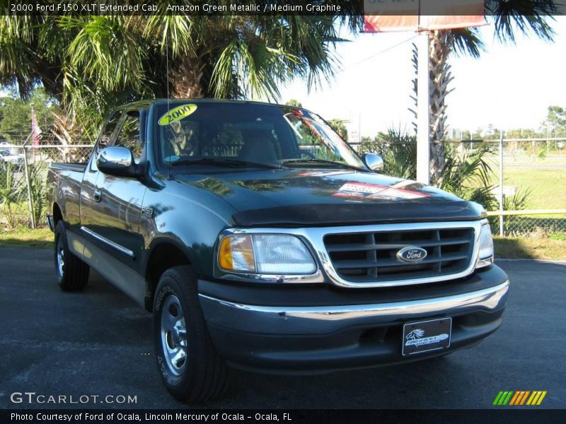 Amazon Green Metallic / Medium Graphite 2000 Ford F150 XLT Extended Cab