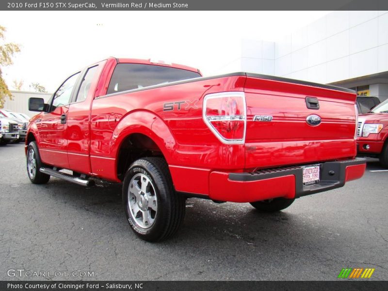 Vermillion Red / Medium Stone 2010 Ford F150 STX SuperCab
