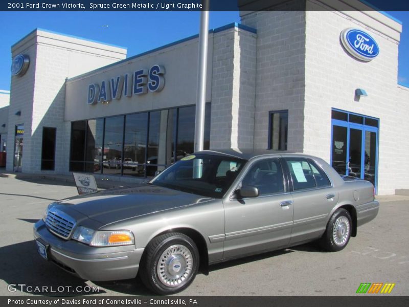 Spruce Green Metallic / Light Graphite 2001 Ford Crown Victoria