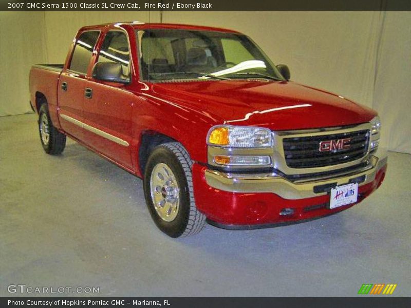 Fire Red / Ebony Black 2007 GMC Sierra 1500 Classic SL Crew Cab