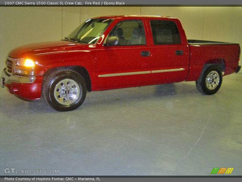 Fire Red / Ebony Black 2007 GMC Sierra 1500 Classic SL Crew Cab