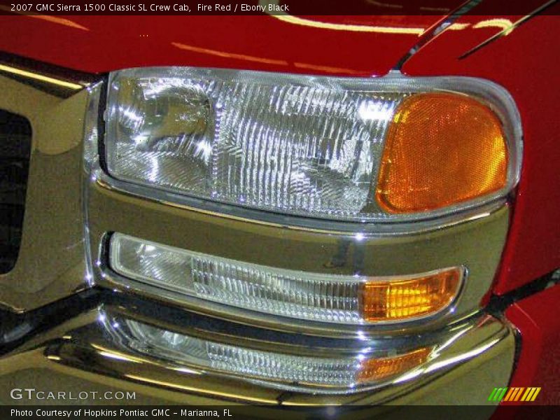 Fire Red / Ebony Black 2007 GMC Sierra 1500 Classic SL Crew Cab