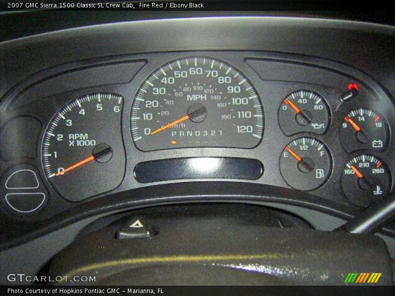 Fire Red / Ebony Black 2007 GMC Sierra 1500 Classic SL Crew Cab