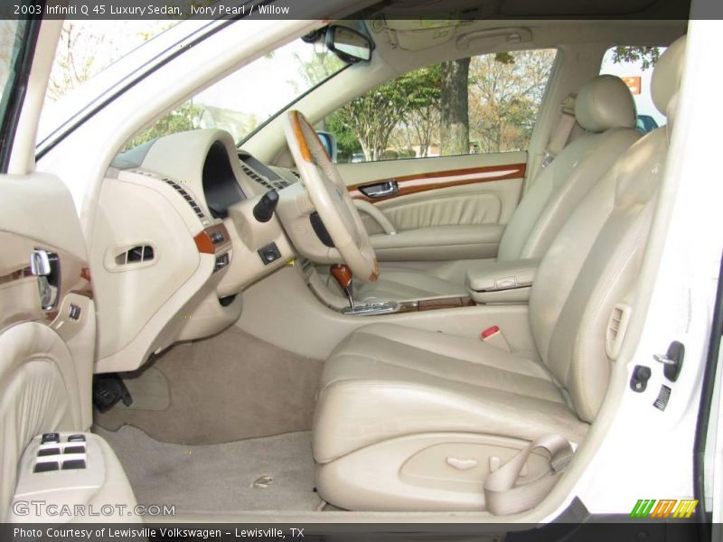 Ivory Pearl / Willow 2003 Infiniti Q 45 Luxury Sedan