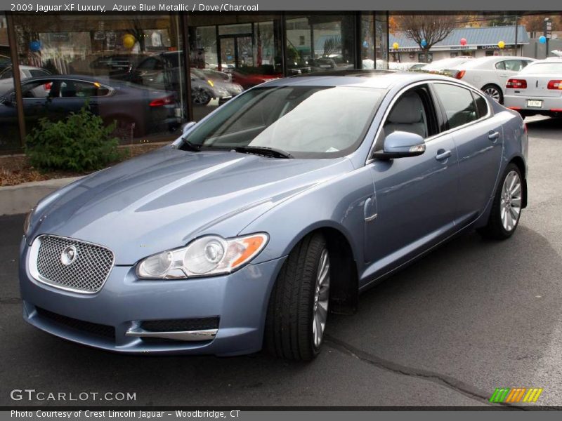 Azure Blue Metallic / Dove/Charcoal 2009 Jaguar XF Luxury