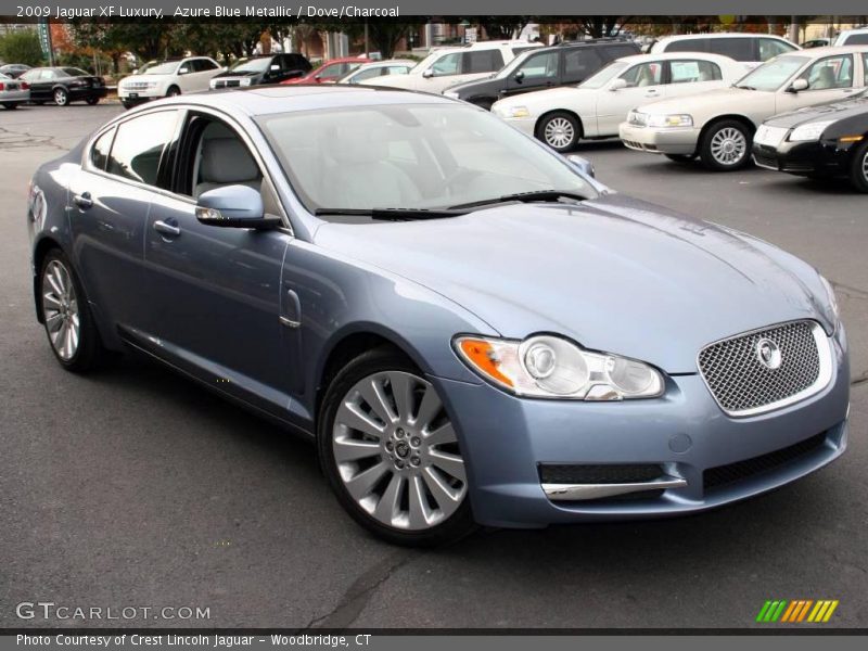 Azure Blue Metallic / Dove/Charcoal 2009 Jaguar XF Luxury