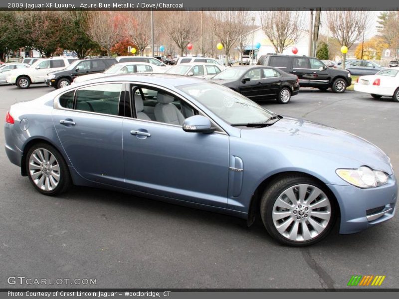 Azure Blue Metallic / Dove/Charcoal 2009 Jaguar XF Luxury