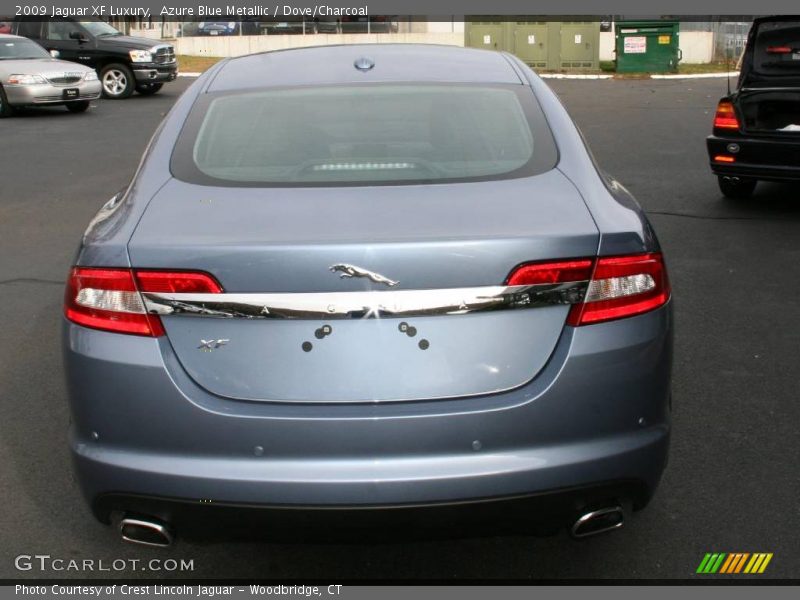 Azure Blue Metallic / Dove/Charcoal 2009 Jaguar XF Luxury