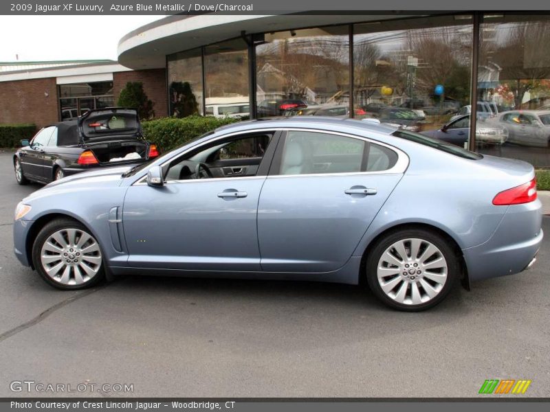 Azure Blue Metallic / Dove/Charcoal 2009 Jaguar XF Luxury