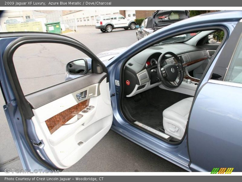 Azure Blue Metallic / Dove/Charcoal 2009 Jaguar XF Luxury