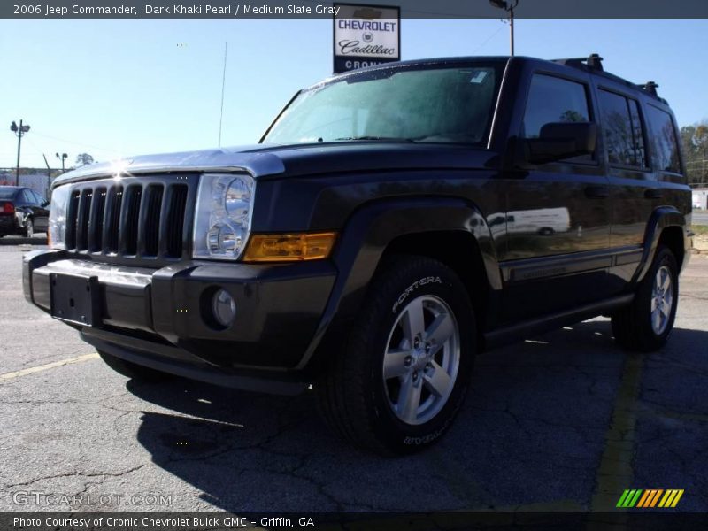 Dark Khaki Pearl / Medium Slate Gray 2006 Jeep Commander