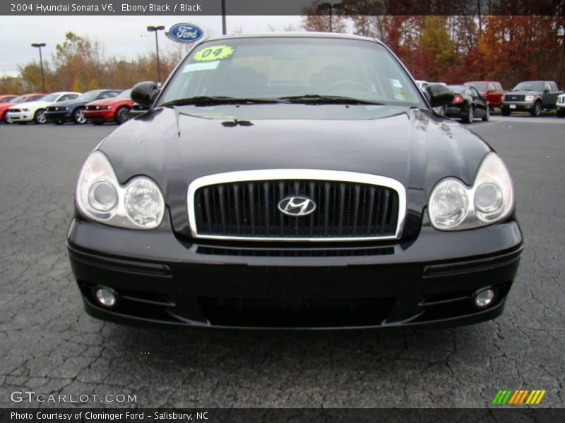 Ebony Black / Black 2004 Hyundai Sonata V6