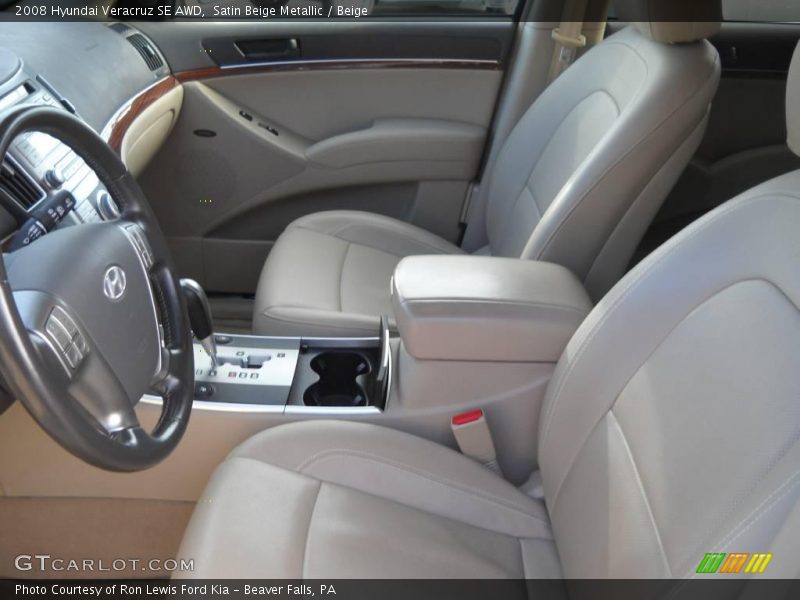 Satin Beige Metallic / Beige 2008 Hyundai Veracruz SE AWD