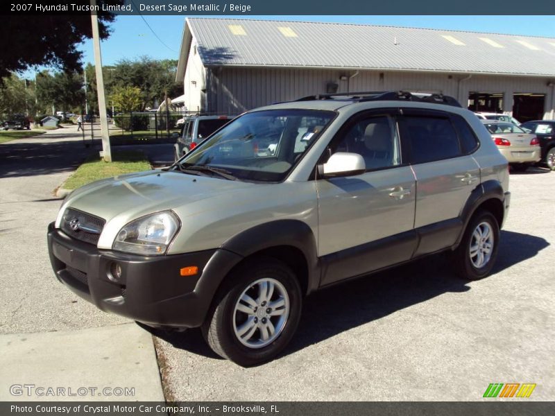 Desert Sage Metallic / Beige 2007 Hyundai Tucson Limited