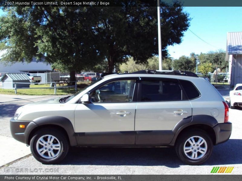 Desert Sage Metallic / Beige 2007 Hyundai Tucson Limited