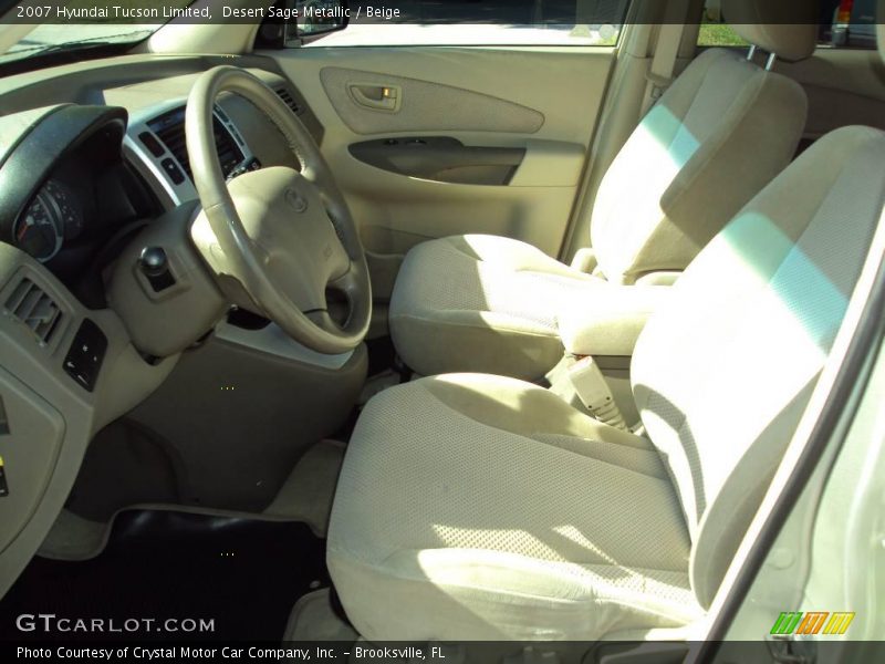 Desert Sage Metallic / Beige 2007 Hyundai Tucson Limited