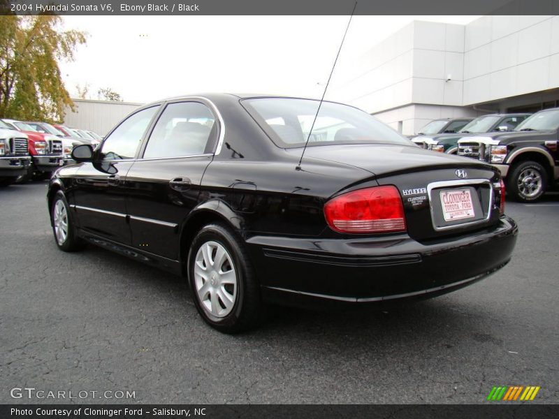 Ebony Black / Black 2004 Hyundai Sonata V6