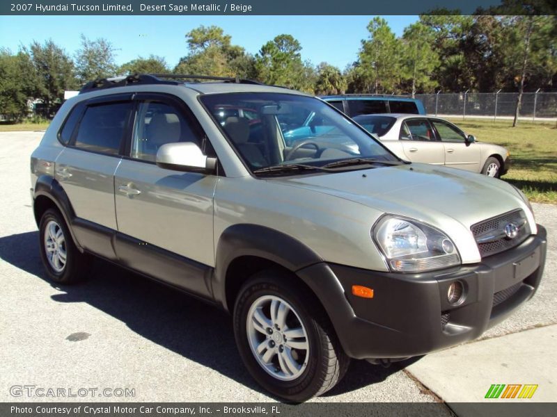 Desert Sage Metallic / Beige 2007 Hyundai Tucson Limited