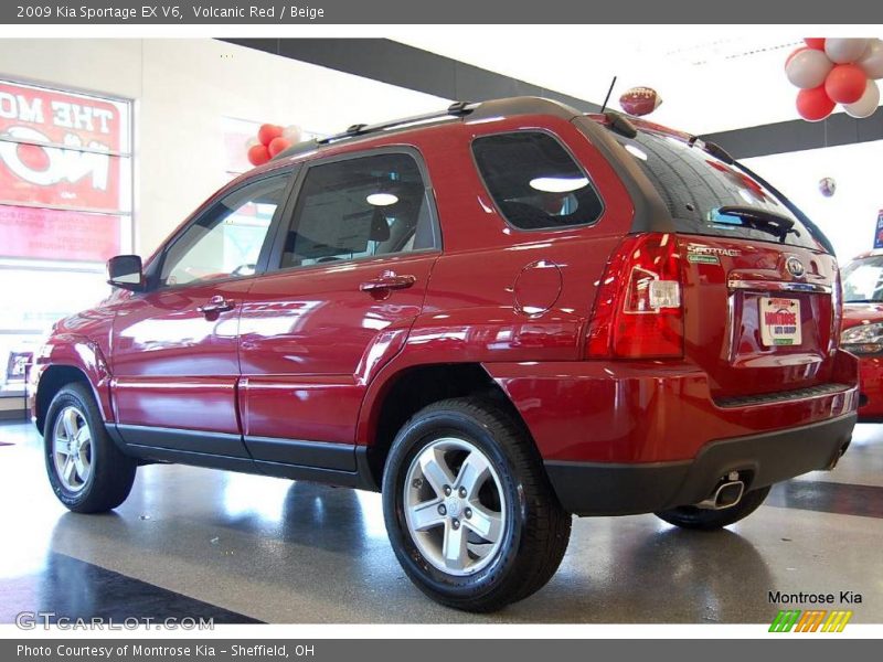 Volcanic Red / Beige 2009 Kia Sportage EX V6