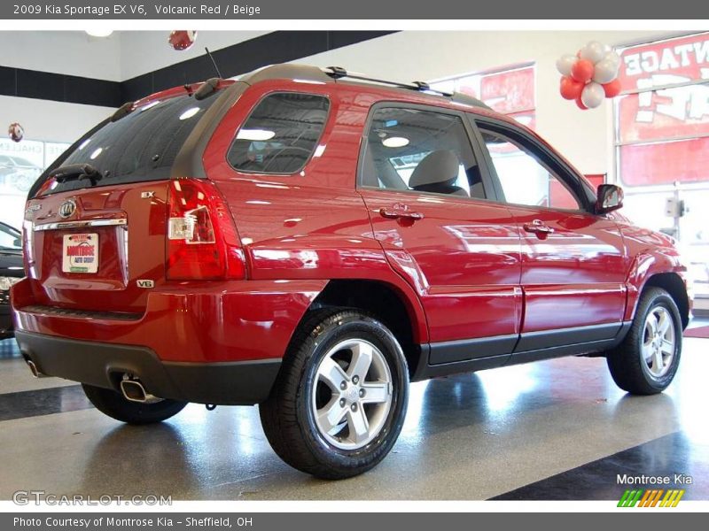Volcanic Red / Beige 2009 Kia Sportage EX V6