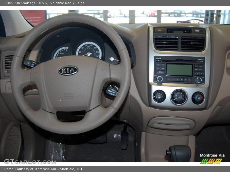 Volcanic Red / Beige 2009 Kia Sportage EX V6