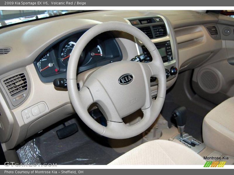 Volcanic Red / Beige 2009 Kia Sportage EX V6